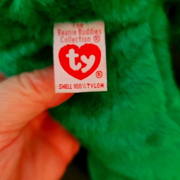 TY BEANIE BABY Erin *ULTRA RARE *Vtg Collectible  Green  BEAR 1996 14" NWT - Picture 6 of 10